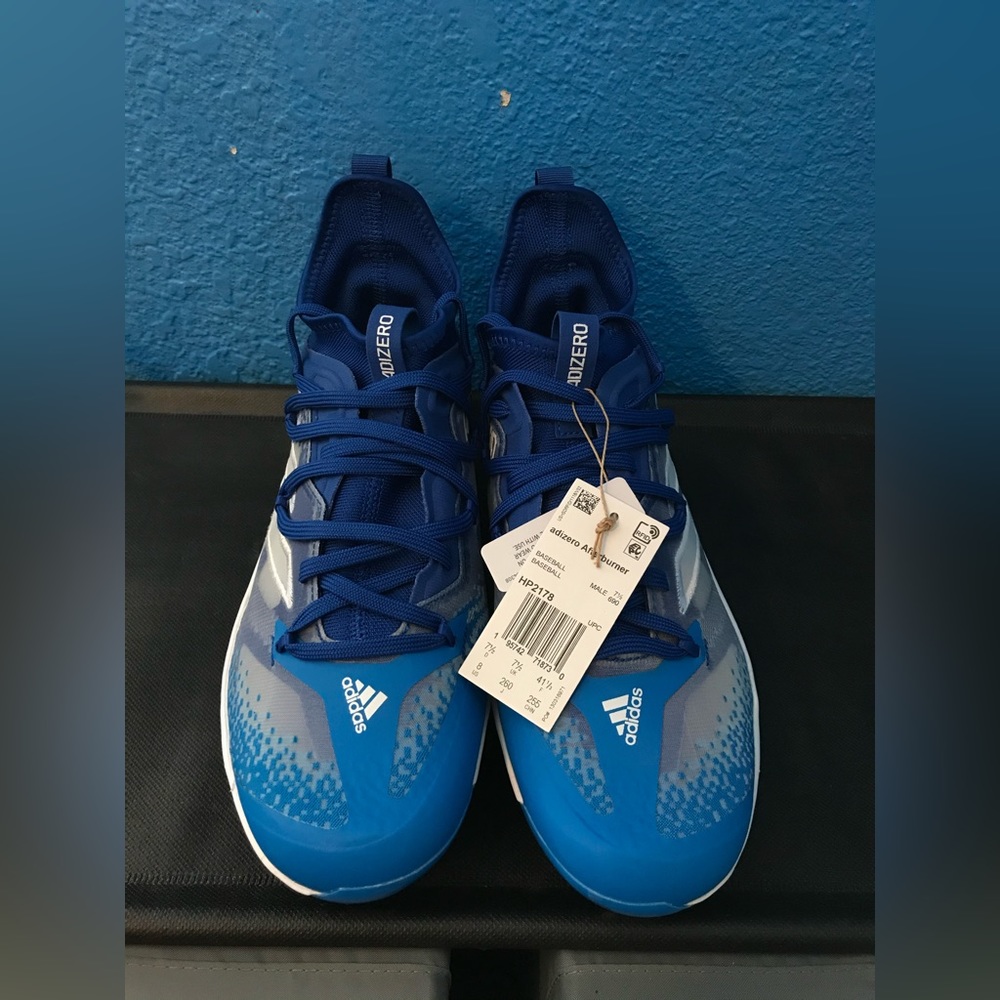 NEW Adizero AfterBurner 9 NWV Blue Metal Baseball Cleats Men's HP2178 Size 8